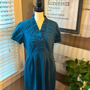 Teal dress with pockets
